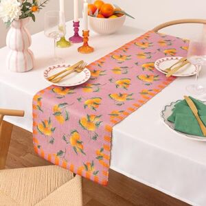 furn. Oranges Table Runner – Washable Striped Mediterranean Fruits Quick Drying Dining Table Decoration (Pink 220x35cm) furn. Oranges Table Runner – Washable Striped Mediterranean Fruits Quick Drying Dining Table Decoration (Pink 220x35cm)