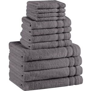Comfort Spaces Bathroom Towel Set of 12 Piece Luxury Bath Towel Set 4 Hand Towel for Bathroom 4 Washcloth 4 Large Bath Towel Sets 100% Cotton Quick Dry Towel Zero Twist Soft Lightweight Dark Grey Comfort Spaces Bathroom Towel Set of 12 Piece Luxury Bath Towel Set 4 Hand Towel for Bathroom 4 Washcloth 4 Large Bath Towel Sets 100% Cotton Quick Dry Towel Zero Twist Soft Lightweight Dark Grey