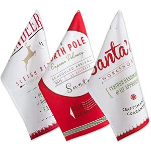 DII Cotton Christmas Holiday Dish Towels, 18x28 Set of 3, Decorative Oversized Kitchen Towels, Perfect Home and Kitchen Gift-Northpole DII Cotton Christmas Holiday Dish Towels, 18x28 Set of 3, Decorative Oversized Kitchen Towels, Perfect Home and Kitchen Gift-Northpole