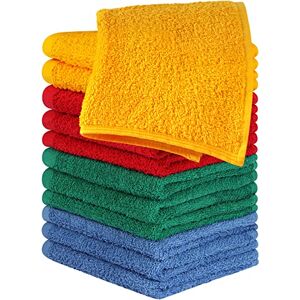 Utopia Towels Cotton Washcloths Set 100% Ring Spun Cotton, Flannel Face Cloths, Highly Absorbent and Soft Feel Fingertip (12 Pack, Electric Blue, Hunter Green, Red, Mustard) (UT1050) Utopia Towels Cotton Washcloths Set 100% Ring Spun Cotton, Flannel Face Cloths, Highly Absorbent and Soft Feel Fingertip (12 Pack, Electric Blue, Hunter Green, Red, Mustard) (UT1050)