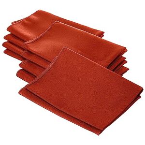 LA Linen 10-Pack Poly Poplin Napkin, Soft Cloth Napkins, Washable Reusable Napkins, Stain and Wrinkle Resistance Table Napkins for Dinner, Wedding, Parties, 18 by 18-Inch, Rust LA Linen 10-Pack Poly Poplin Napkin, Soft Cloth Napkins, Washable Reusable Napkins, Stain and Wrinkle Resistance Table Napkins for Dinner, Wedding, Parties, 18 by 18-Inch, Rust