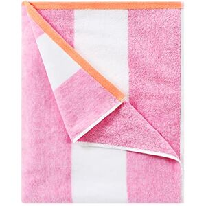 HENBAY Large Cotton Beach Towel - Pink/Red Striped - Quick Dry HENBAY Large Cotton Beach Towel - Pink/Red Striped - Quick Dry