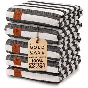 GOLD CASE HOME COLLECTION Gold Case Turkish Beach Towel Set of 5-100% Cotton 71x40 inches XXL Oversized Quick Dry Sand Free Turkish Towel Lightweight Bath Towels (MYRA-Black) GOLD CASE HOME COLLECTION Gold Case Turkish Beach Towel Set of 5-100% Cotton 71x40 inches XXL Oversized Quick Dry Sand Free Turkish Towel Lightweight Bath Towels (MYRA-Black)