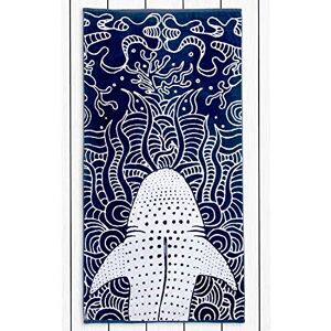 DecoKing SHARK Cotton Beach Towel - 90x180cm, Blue DecoKing SHARK Cotton Beach Towel - 90x180cm, Blue