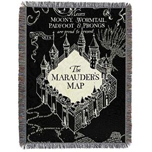 Northwest Harry Potter Woven Tapestry Throw Blanket, 48" x 60", Night Map Northwest Harry Potter Woven Tapestry Throw Blanket, 48" x 60", Night Map
