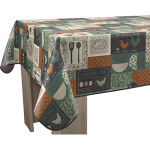 Le linge de Jules Chicken Tablecloth Stain Resistant Rectangular Green 150 x 240 cm Le linge de Jules Chicken Tablecloth Stain Resistant Rectangular Green 150 x 240 cm