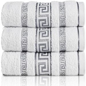 GC GAVENO CAVAILIA Greek Bath Sheet Pack Of 3 100% Egyptian Cotton Towels Bath Sheets Extra Large Soft Highly Absorbent Quick Dry Towel (90x150 cm) 550 GSM Towels For Bathroom White GC GAVENO CAVAILIA Greek Bath Sheet Pack Of 3 100% Egyptian Cotton Towels Bath Sheets Extra Large Soft Highly Absorbent Quick Dry Towel (90x150 cm) 550 GSM Towels For Bathroom White