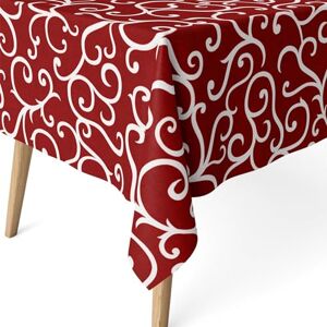ECOMMERC3 Stain Resistant Tablecloth for Rectangular Table, Size 140 x 140 cm Stain Resistant Tablecloth, Extra Soft and Waterproof, Burgundy ECOMMERC3 Stain Resistant Tablecloth for Rectangular Table, Size 140 x 140 cm Stain Resistant Tablecloth, Extra Soft and Waterproof, Burgundy