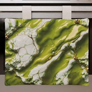 PETTI Artigiani Italiani - Modern Green Marble Effect Kitchen Oven Cover - Kitchen Oven Cover PETTI Artigiani Italiani - Modern Green Marble Effect Kitchen Oven Cover - Kitchen Oven Cover
