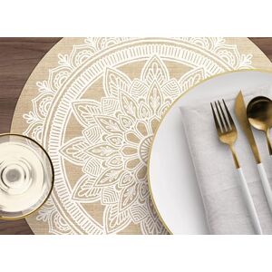 Amit Vinyl Mandala Placemats Set of 4 - Table Safe & Waterproof Amit Vinyl Mandala Placemats Set of 4 - Table Safe & Waterproof