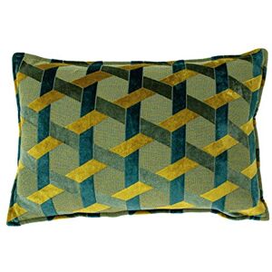Paoletti Delano Polyester Filled Cushion, Teal/Gold, 40 x 60 cm Paoletti Delano Polyester Filled Cushion, Teal/Gold, 40 x 60 cm