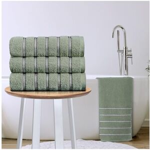 GC GAVENO CAVAILIA Stripe Bath Sheets Extra Large 3Pack 600GSM Towels Bath Sheets Quick Dry & Water Absorbent Towels Set Lightweight Hotel Quality Cotton Towel Bath Sheet 90x150 Cm, Sage Green GC GAVENO CAVAILIA Stripe Bath Sheets Extra Large 3Pack 600GSM Towels Bath Sheets Quick Dry & Water Absorbent Towels Set Lightweight Hotel Quality Cotton Towel Bath Sheet 90x150 Cm, Sage Green