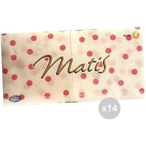 Matis Set 14 Napkins 33x33 Decorated Polka Dots 2ply x100 Table Accessory, Multicoloured, One Size Matis Set 14 Napkins 33x33 Decorated Polka Dots 2ply x100 Table Accessory, Multicoloured, One Size