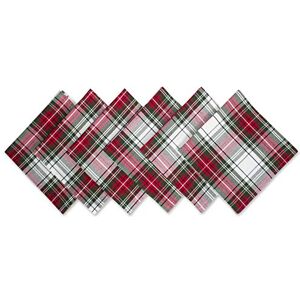 DII Holiday Dining Table & Kitchen Décor, Cotton, Red, Green & White, 20" x 20" (Set of 6) DII Holiday Dining Table & Kitchen Décor, Cotton, Red, Green & White, 20" x 20" (Set of 6)