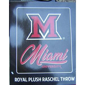 Northwest NCAA Miami (Ohio) Redhawks Unisex-Adult Raschel Throw Blanket, 50" x 60", Signature Northwest NCAA Miami (Ohio) Redhawks Unisex-Adult Raschel Throw Blanket, 50" x 60", Signature