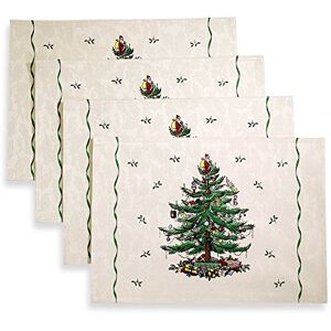 Spode Christmas Tree Kitchen, Cotton, Ivory, 19" x 13" (Set of 4) Spode Christmas Tree Kitchen, Cotton, Ivory, 19" x 13" (Set of 4)