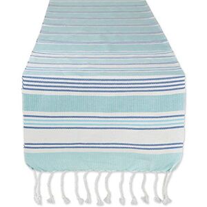 DII Tidal Stripe, Cotton, Beach Blues, Table Runner, 14x72 DII Tidal Stripe, Cotton, Beach Blues, Table Runner, 14x72