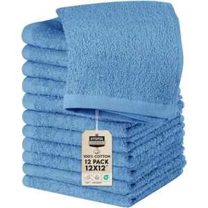Utopia Towels Cotton Washcloths Set 100% Ring Spun Cotton, Premium Quality Flannel Face Cloths, Highly Absorbent and Soft Feel Fingertip Towels (12 Pack, Electric Blue) Utopia Towels Cotton Washcloths Set 100% Ring Spun Cotton, Premium Quality Flannel Face Cloths, Highly Absorbent and Soft Feel Fingertip Towels (12 Pack, Electric Blue)