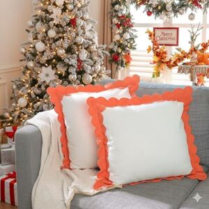 Folkulture Throw Pillow Covers for Couch, 18x18 Decorative Couch Pillows for Living Room, 100% Cotton Boho Pillow Case or Cute Pillows Apricot Dream Folkulture Throw Pillow Covers for Couch, 18x18 Decorative Couch Pillows for Living Room, 100% Cotton Boho Pillow Case or Cute Pillows Apricot Dream