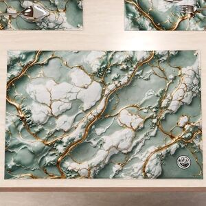 PETTI Artigiani Italiani MARBLELIZED Washable American Placemats, Sage Marble Effect Placemats, Set of 6 (30 x 45 cm) Elegant, Ideal for Breakfast, Lunch and Dinner, Gift Idea, 100% Made in Italy PETTI Artigiani Italiani MARBLELIZED Washable American Placemats, Sage Marble Effect Placemats, Set of 6 (30 x 45 cm) Elegant, Ideal for Breakfast, Lunch and Dinner, Gift Idea, 100% Made in Italy