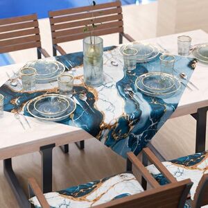 PETTI Artigiani Italiani Blue Marble Effect Tablecloth - Tablecloth PETTI Artigiani Italiani Blue Marble Effect Tablecloth - Tablecloth