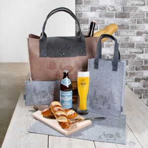AlexandreHouse Pack of 16 Placemat, Rectangular, Felt, Light Gray, Light Brown, PU 16, 2 Assorted, L. 30 cm, W. 45 cm AlexandreHouse Pack of 16 Placemat, Rectangular, Felt, Light Gray, Light Brown, PU 16, 2 Assorted, L. 30 cm, W. 45 cm