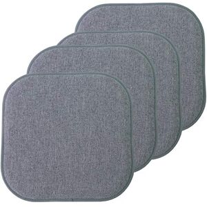 Sweet Home Collection Chair Cushion Memory Foam Pads Honeycomb Pattern Slip Non Skid Rubber Back Rounded Square 16" x 16" Seat Cover, Alexis Blue/Gray 4 Pack Sweet Home Collection Chair Cushion Memory Foam Pads Honeycomb Pattern Slip Non Skid Rubber Back Rounded Square 16" x 16" Seat Cover, Alexis Blue/Gray 4 Pack