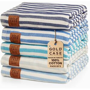 GOLD CASE HOME COLLECTION GOLD CASE Turkish Beach Towel Bath Towels MYRA Series Set of 5 XXL Oversized 70x40 inches -100% Cotton Super Soft Quick Dry Lightweight Sand Free Turkish Towel (5X-myra-Blues) GOLD CASE HOME COLLECTION GOLD CASE Turkish Beach Towel Bath Towels MYRA Series Set of 5 XXL Oversized 70x40 inches -100% Cotton Super Soft Quick Dry Lightweight Sand Free Turkish Towel (5X-myra-Blues)