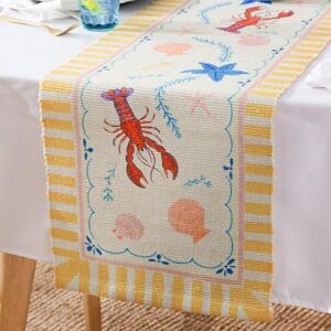 furn. Brunch Stripes Table Runner – Washable Nautical Stripe Lobster Quick Drying Dining Table Decoration (Multicolour 220x35cm) furn. Brunch Stripes Table Runner – Washable Nautical Stripe Lobster Quick Drying Dining Table Decoration (Multicolour 220x35cm)