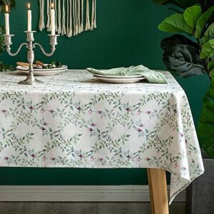 GLORY SEASON 100% Waterproof Rustic Table Cloths Floral Print Linen Rectangle Tablecloth Burlap Fabric Farmhouse Table Cloth, TPU Vinyl Table Cover for Kitchen Dining Room and Party,55x102-Inch GLORY SEASON 100% Waterproof Rustic Table Cloths Floral Print Linen Rectangle Tablecloth Burlap Fabric Farmhouse Table Cloth, TPU Vinyl Table Cover for Kitchen Dining Room and Party,55x102-Inch