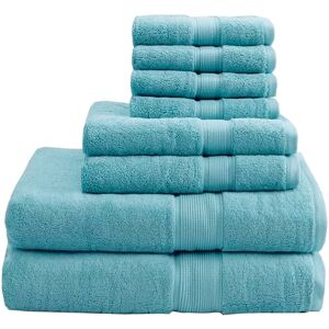 Madison Park 800GSM 100% Cotton Luxury Turkish Bath Towel Set, 8-Piece Include 2 Bath, 2 Hand & 4 Wash Towels, Aqua Madison Park 800GSM 100% Cotton Luxury Turkish Bath Towel Set, 8-Piece Include 2 Bath, 2 Hand & 4 Wash Towels, Aqua