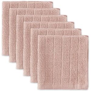 DII Basic Terry Collection Solid Windowpane Dishcloth Set, 12x12, Pale Mauve, 6 Count DII Basic Terry Collection Solid Windowpane Dishcloth Set, 12x12, Pale Mauve, 6 Count