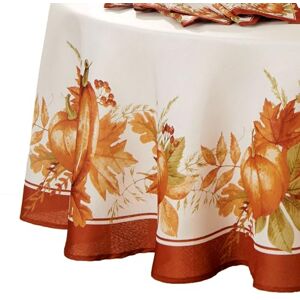 Elrene Home Fashions Autumn Pumpkin Grove Tablecloth, 70" Round, Multi Color Elrene Home Fashions Autumn Pumpkin Grove Tablecloth, 70" Round, Multi Color