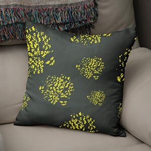 Bonamaison Decorative Cushion Cover, Polycotton, Yellow, Standard Bonamaison Decorative Cushion Cover, Polycotton, Yellow, Standard