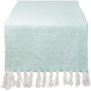 DII Diamond Table Runner, Cotton, Aqua, 15 x 72 inches DII Diamond Table Runner, Cotton, Aqua, 15 x 72 inches