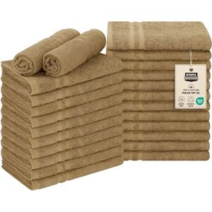 Utopia Towels Bleach Proof Cotton Salon Towel 16" x 27", 100% Cotton Gym Hand Towel, 24-Pack, Camel Utopia Towels Bleach Proof Cotton Salon Towel 16" x 27", 100% Cotton Gym Hand Towel, 24-Pack, Camel