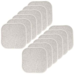 Sweet Home Collection Chair Cushion Memory Foam Pads Honeycomb Pattern Slip Non Skid Rubber Back Rounded Square 16" x 16" Seat Cover, Alexis Cream/Brown 12 Pack Sweet Home Collection Chair Cushion Memory Foam Pads Honeycomb Pattern Slip Non Skid Rubber Back Rounded Square 16" x 16" Seat Cover, Alexis Cream/Brown 12 Pack