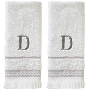 SKL Home Hand Towel Set, D, Cotton, White, 16x26 SKL Home Hand Towel Set, D, Cotton, White, 16x26