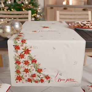 PETTI Artigiani Italiani Christmas Table Runner, Christmas Runner, Kitchen Runner, 140 x 40 cm, Elegant Christmas Table Runner, Merry Christmas, 100% Made in Italy PETTI Artigiani Italiani Christmas Table Runner, Christmas Runner, Kitchen Runner, 140 x 40 cm, Elegant Christmas Table Runner, Merry Christmas, 100% Made in Italy