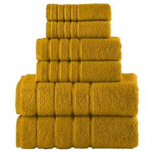 Elegant Comfort 4 Lines Viscose Stripe 6-Piece Premium Towel Set 100% Turkish Cotton High Absorbent Luxury Bathroom Towels – Includes 2 Washcloths, 2 Hand Towels and 2 Bath Towels Set, Gold Elegant Comfort 4 Lines Viscose Stripe 6-Piece Premium Towel Set 100% Turkish Cotton High Absorbent Luxury Bathroom Towels – Includes 2 Washcloths, 2 Hand Towels and 2 Bath Towels Set, Gold