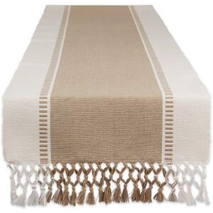 DII Stone Brown Cotton Woven Table Runner - 13x108 / 113.5" DII Stone Brown Cotton Woven Table Runner - 13x108 / 113.5"