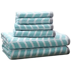 Intelligent Design Nadia Quick Dry, Premium Absorbent Chevron Cotton Towels Bath/Bathroom Set Ultra Soft Bathroom Towels Set Teal 6 Piece Set incl. 2 Shower Towel 4 Hand Towel Intelligent Design Nadia Quick Dry, Premium Absorbent Chevron Cotton Towels Bath/Bathroom Set Ultra Soft Bathroom Towels Set Teal 6 Piece Set incl. 2 Shower Towel 4 Hand Towel