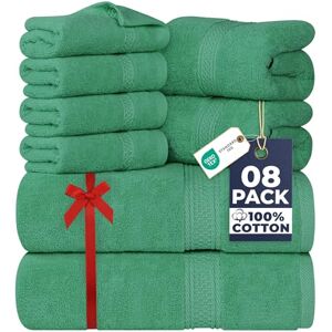Utopia Towels 8 Piece Towel Set 2 Bath Towels, 2 Hand Towels and 4 Washcloths Cotton Hotel Quality Super Soft and Highly Absorbent (Hunter Green) Utopia Towels 8 Piece Towel Set 2 Bath Towels, 2 Hand Towels and 4 Washcloths Cotton Hotel Quality Super Soft and Highly Absorbent (Hunter Green)
