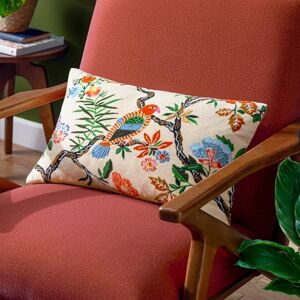 furn. Wylder Tropics Sittacula Embroidered Cushion Cover Multicolour 30x50cm furn. Wylder Tropics Sittacula Embroidered Cushion Cover Multicolour 30x50cm