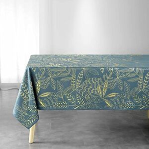 Douceur d'Intérieur , Belflor Rectangular Tablecloth 150 x 300 cm Emerald Gold Polyester Printed Metallic Belflor Douceur d'Intérieur , Belflor Rectangular Tablecloth 150 x 300 cm Emerald Gold Polyester Printed Metallic Belflor
