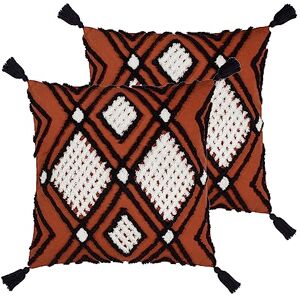 furn. Aquene Tufted Tasselled Polyester Filled Cushion Twin Pack furn. Aquene Tufted Tasselled Polyester Filled Cushion Twin Pack