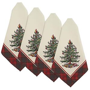 Spode Napkin Set, Holiday Home Decor, Set of 4 ( Christmas Tree Tartan Collection) Spode Napkin Set, Holiday Home Decor, Set of 4 ( Christmas Tree Tartan Collection)