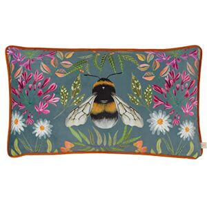 Wylder Nature House Of Bloom Zinnia Bee Cushion Cover – Floral Botanical Bumblebee Design (Grey – 30 x 50cm) Wylder Nature House Of Bloom Zinnia Bee Cushion Cover – Floral Botanical Bumblebee Design (Grey – 30 x 50cm)