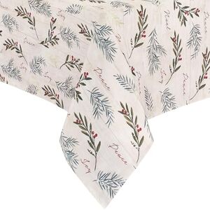 Elrene Home Fashions Holiday Tree Trimmings Wrinkle Resistant Fabric Tablecloth - Christmas Elrene Home Fashions Holiday Tree Trimmings Wrinkle Resistant Fabric Tablecloth - Christmas