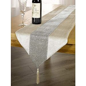 OZXCHIXU (TM 32x185cm European Style Luxury Flannel Sequin Table Runner Wedding Party Banquet Decoration (beige) OZXCHIXU (TM 32x185cm European Style Luxury Flannel Sequin Table Runner Wedding Party Banquet Decoration (beige)